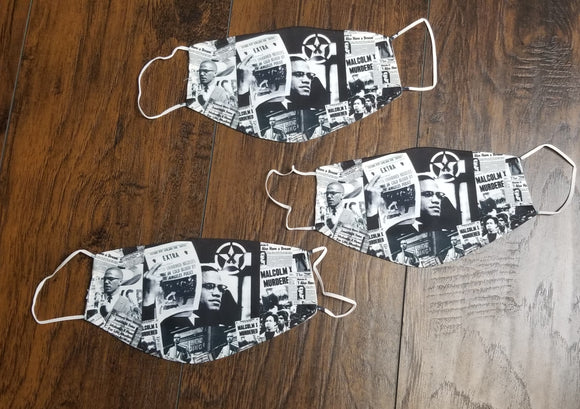 Malcolm X Themed Face Cover